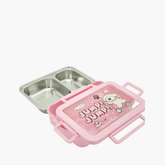 Pink bento box with cartoon character and 'Juelp Jump' text on a white background
