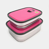 Rectangle Stainless Steel Box (Pack of Two) Bento Bunny
