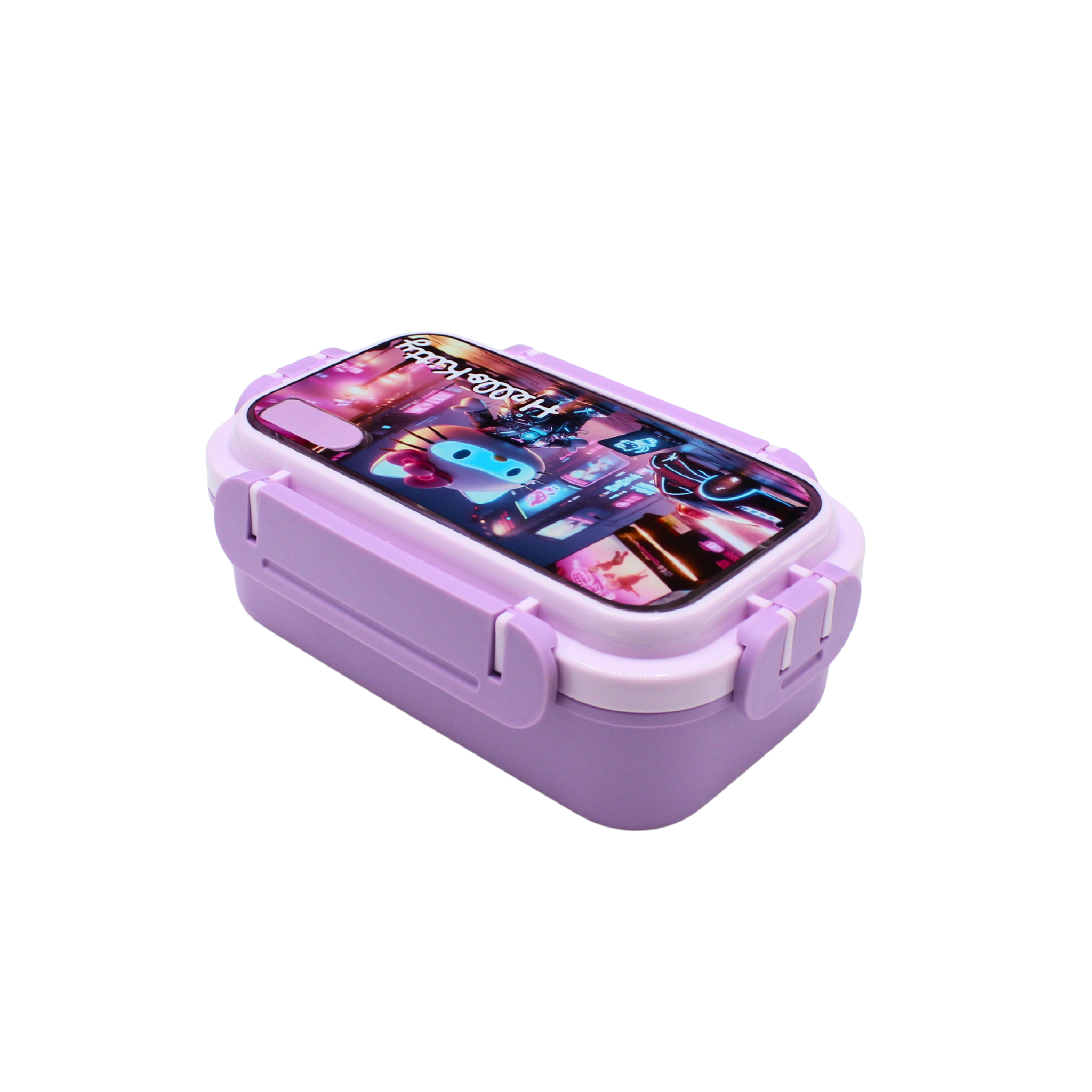 Hello Kitty pink lunch box for kids with cute bow design, multi-compartment, BPA-free and leak-proof, perfect for school and daycare.